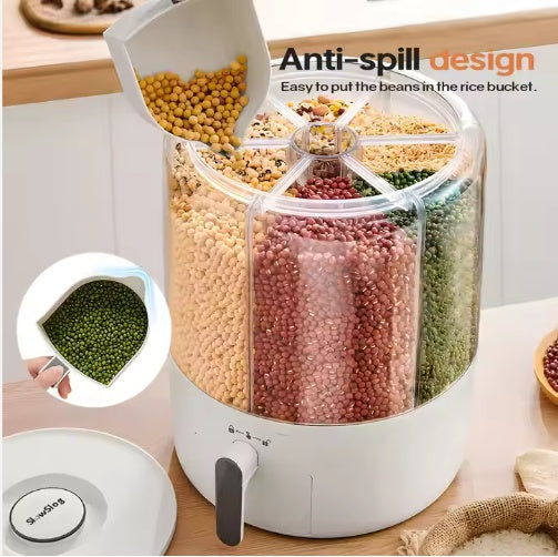Rice & Grain Storage Bucket with Zipper Lid – Large Cereal & Pet Food Container