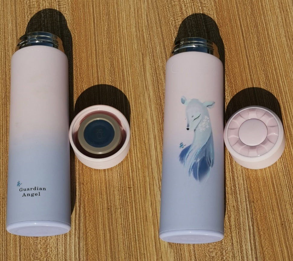 Insulated Thermos Cup with Tea Strainer – 304 Stainless Steel Vacuum Flask | 350ml & 500ml