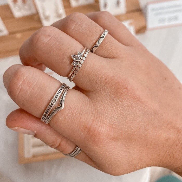 MOONPHASE | Bague en argent sterling 925 et zircon