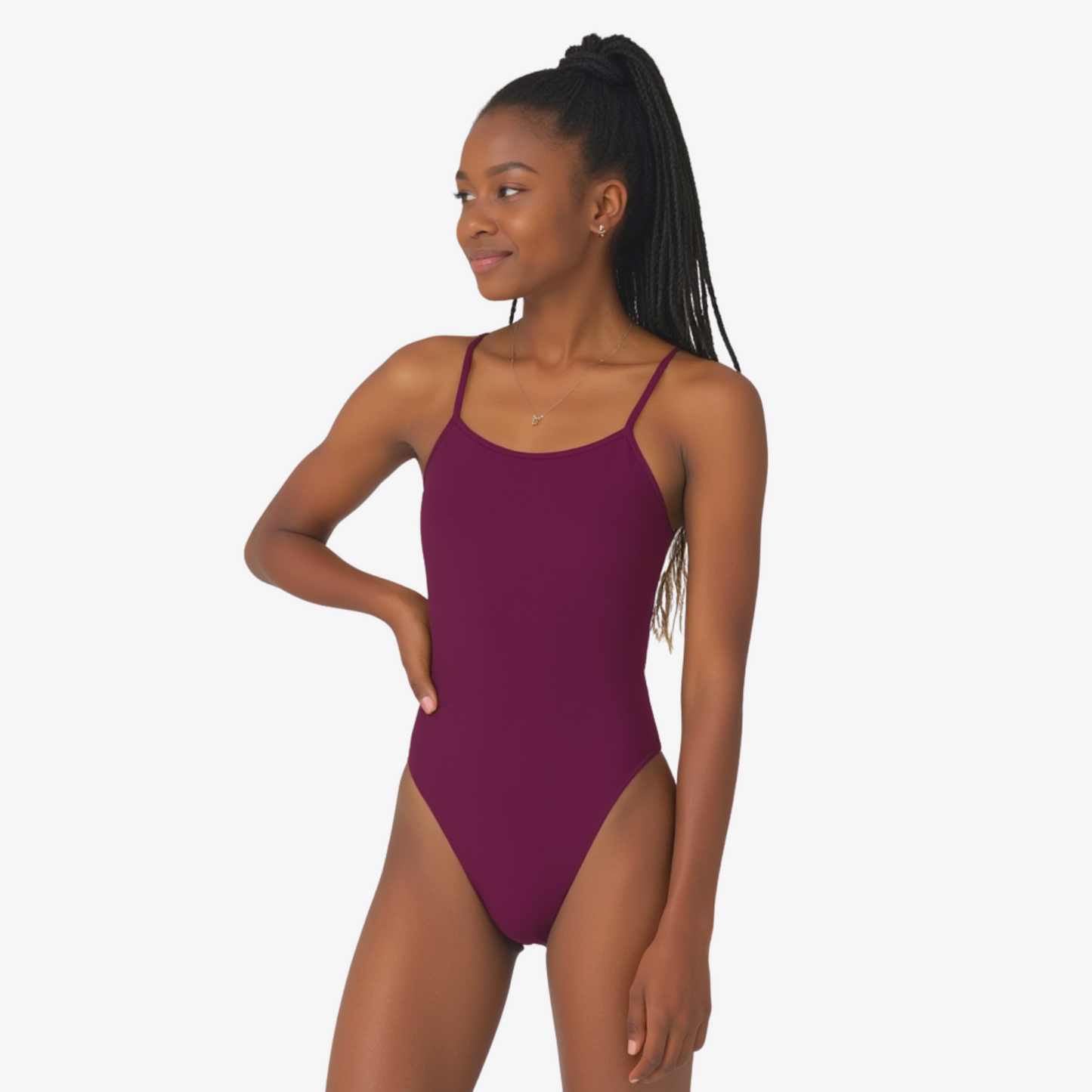Norca Merlot Tie-Back One-Piece Swimsuit – Women’s Athletic Swimwear