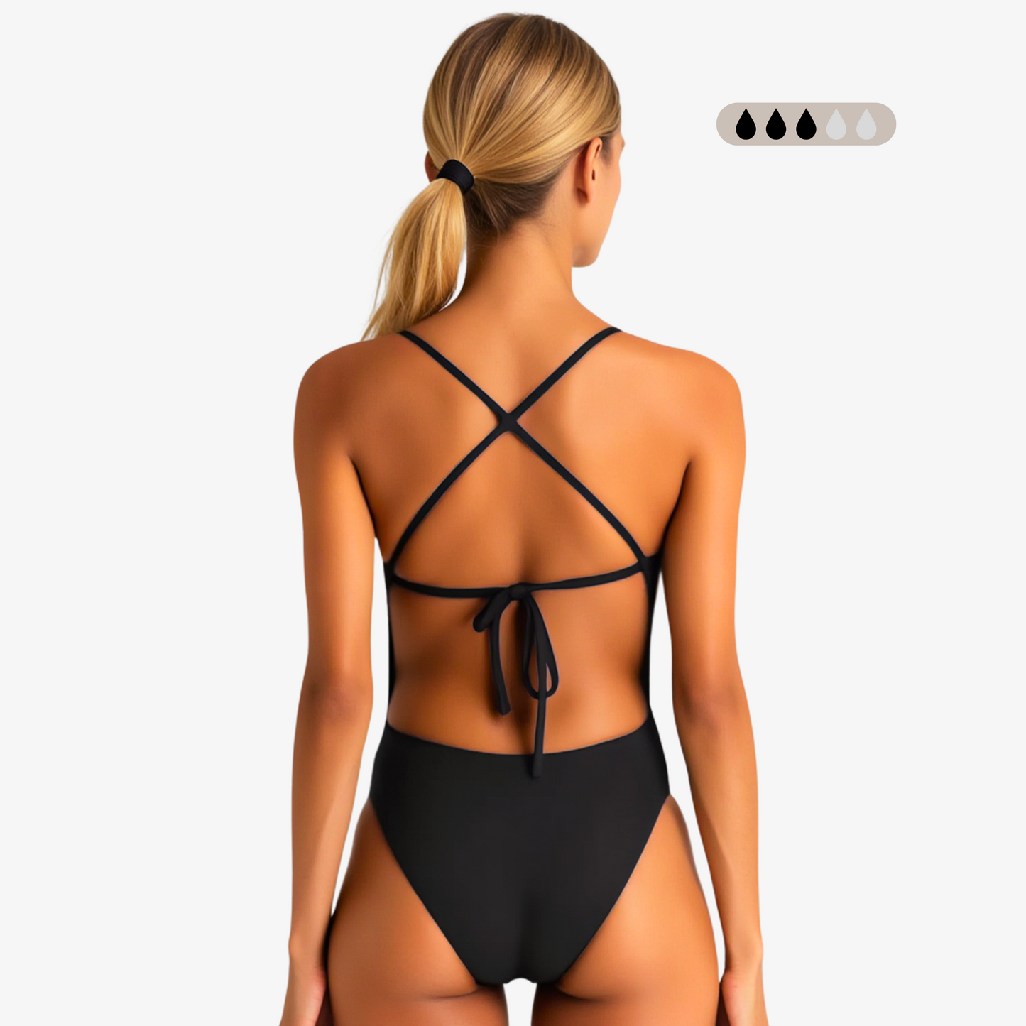 Norca SecureFlo Onyx Tie-Back: Period Swimsuit