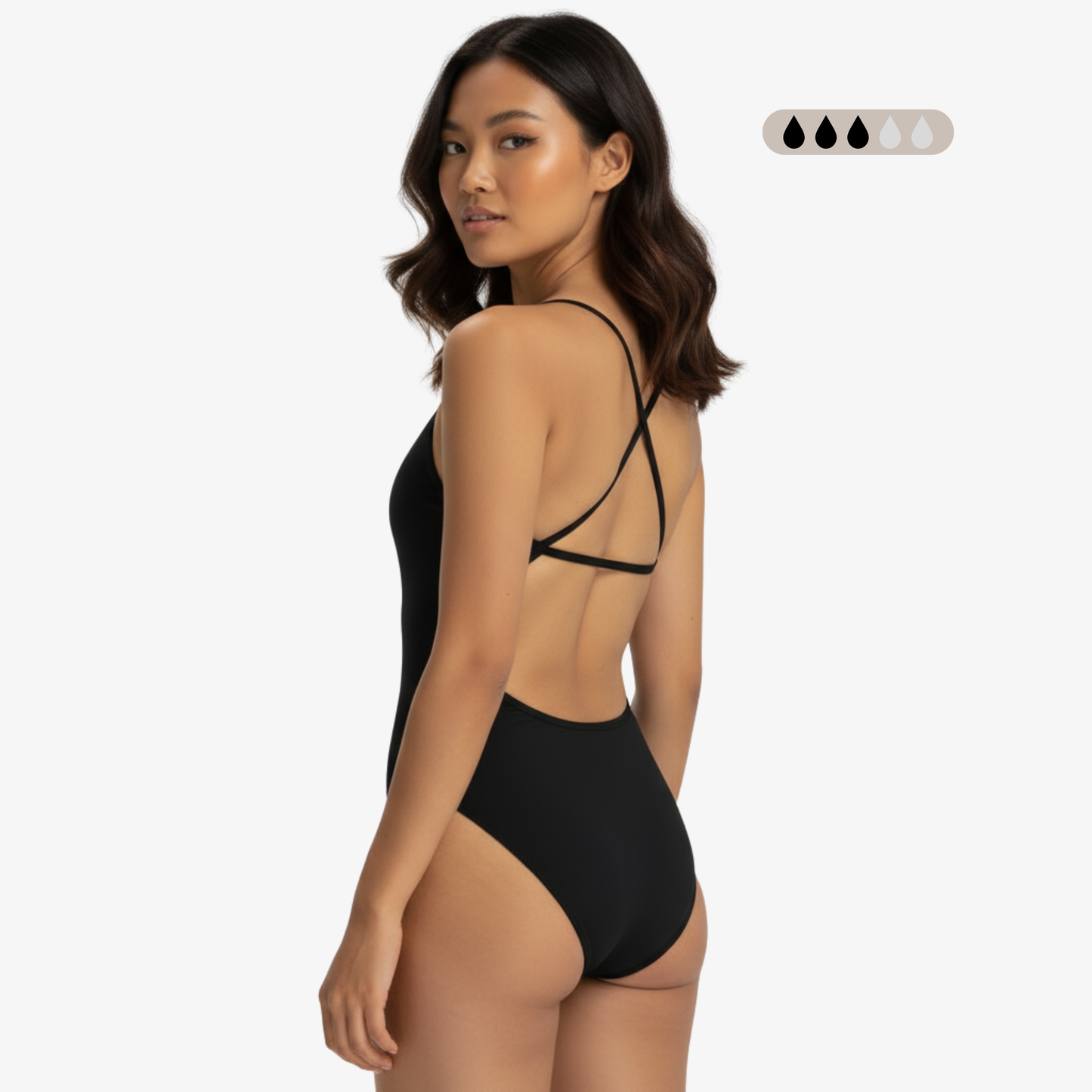 Norca SecureFlo Onyx X-Back: Period Swimsuit