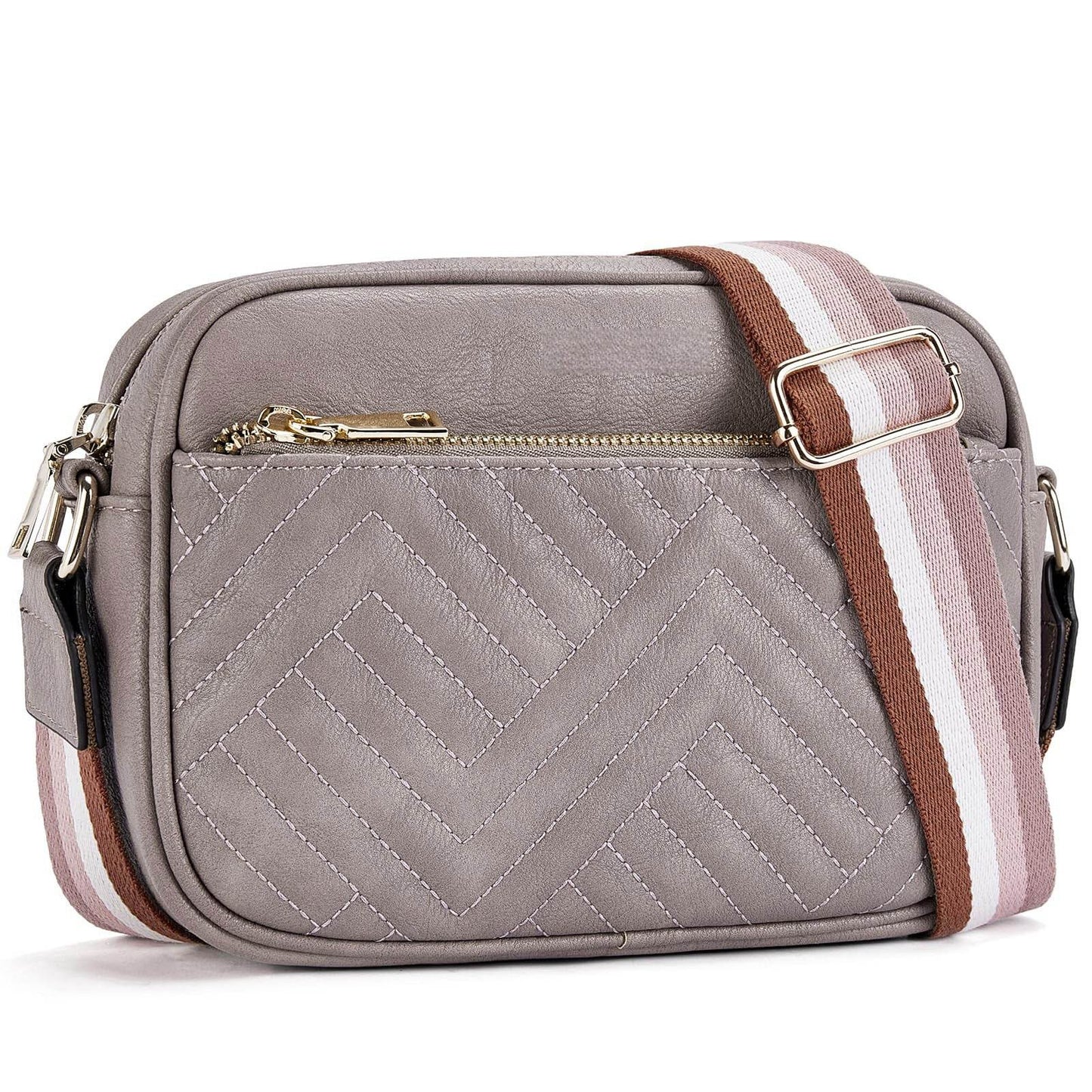 Daily Matching PU Leather Business Commute Zipper Crossbody Bags for women