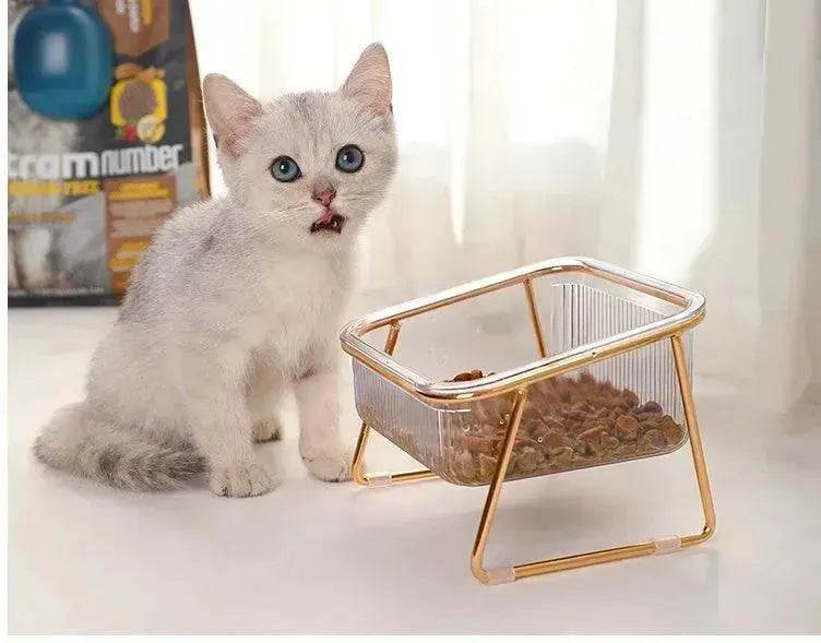 Neck-protecting sloped pet feed bowl Stand